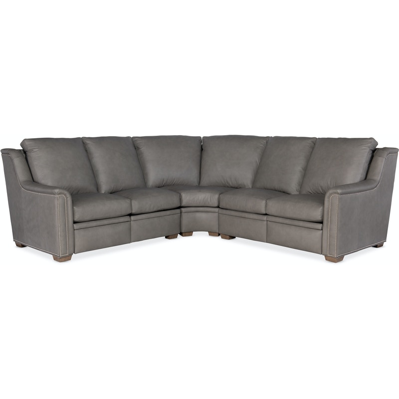 Bradington Young Sectionals Raiden Reclining Sectional with One-Piece Back