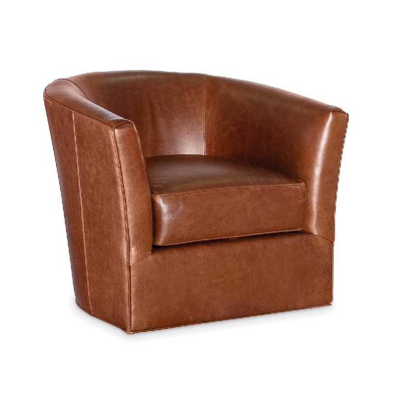 CR Laine Leather Swivel Chair