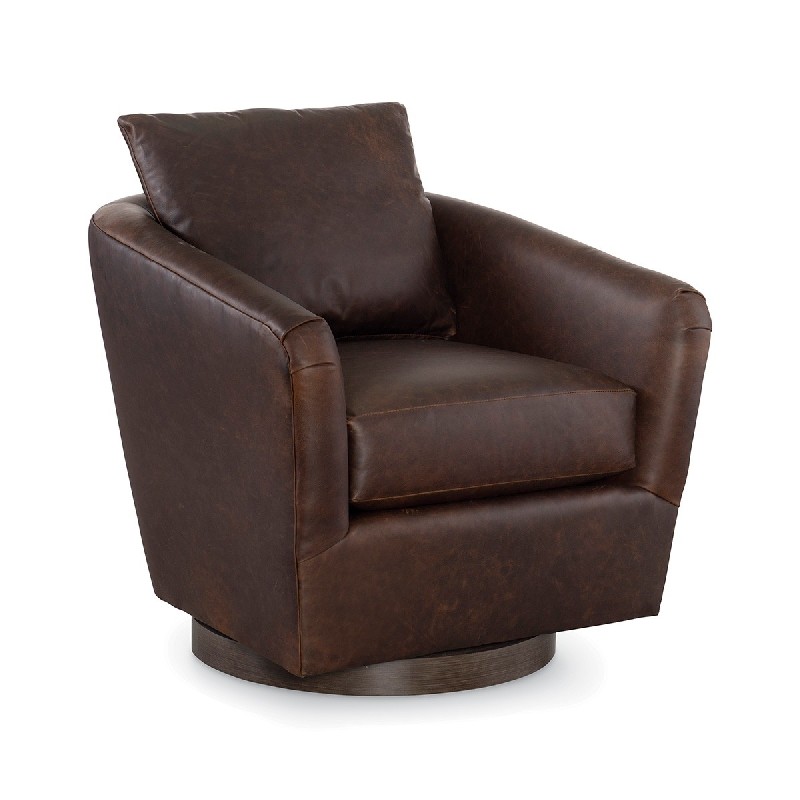 CR Laine Leather Swivel Chair