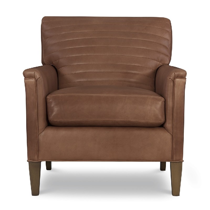 CR Laine Leather Channel Back Chair