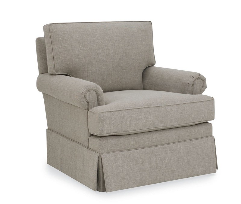 CR Laine Rolled Arm Swivel Chair