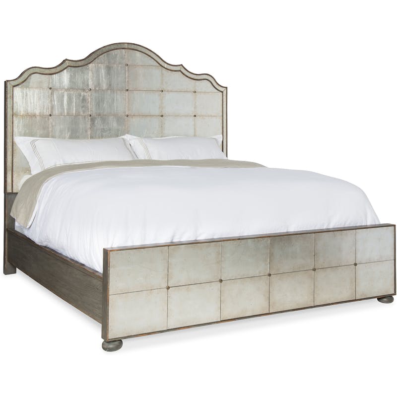 Hooker King Mirrored Panel Bed