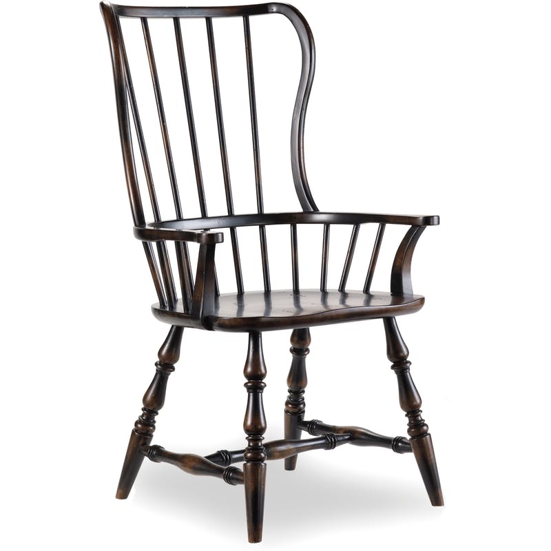 Hooker Spindle Arm Chair Ebony