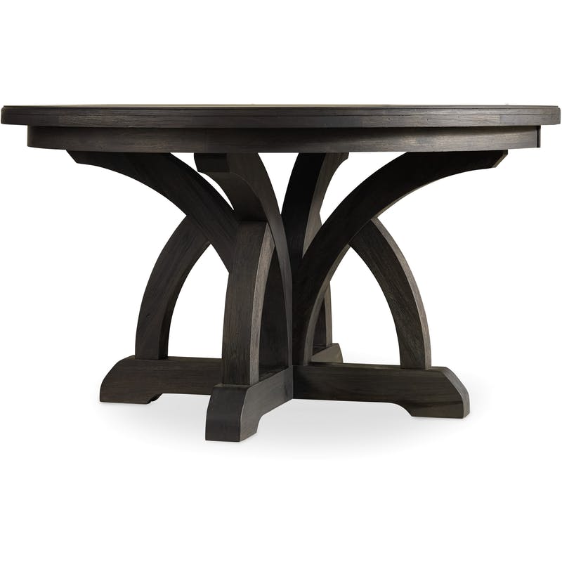 Hooker Dark Round Dining Table with 1 18in Leaf