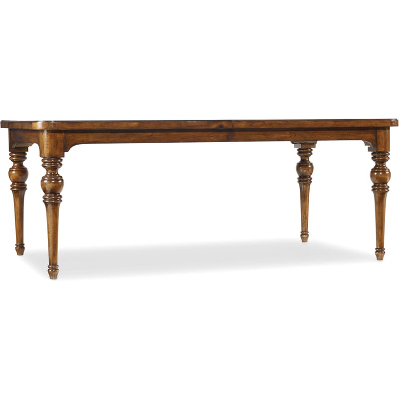 Hooker Rectangle Leg Dining Table with Two 18 inch Leaves