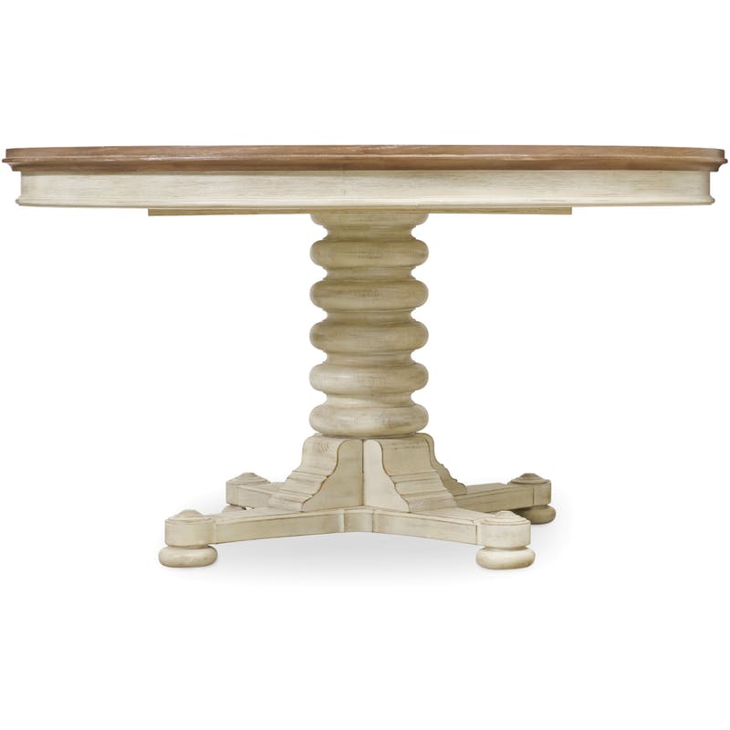 Hooker Pedestal Dining Table with One 18 inch Leaf