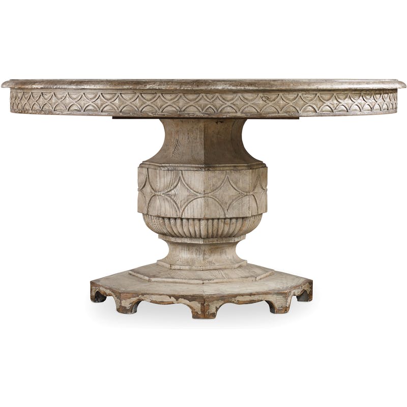 Hooker Round Dining Table with One 20 inch Leaf