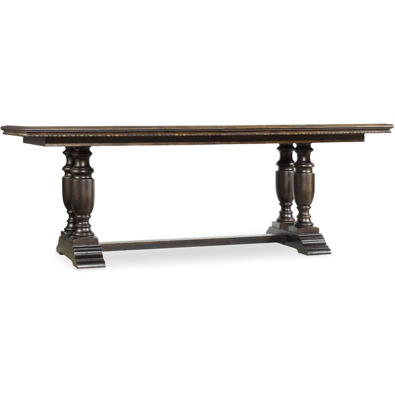 Hooker Trestle Dining Table with Two 18 inch Leaves