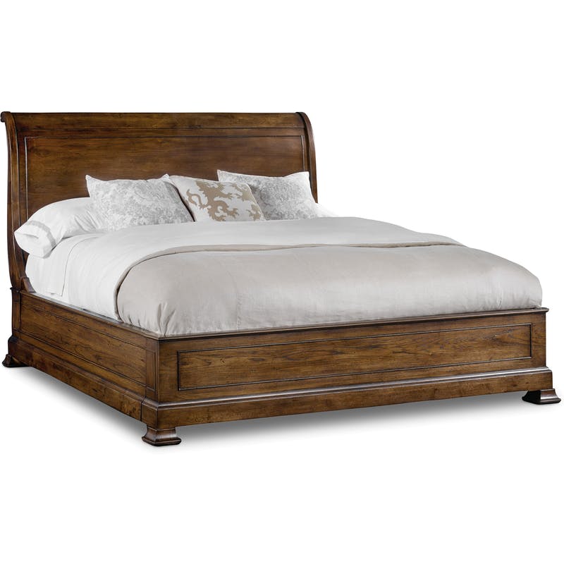 Hooker King Sleigh Bed with Low Footboard