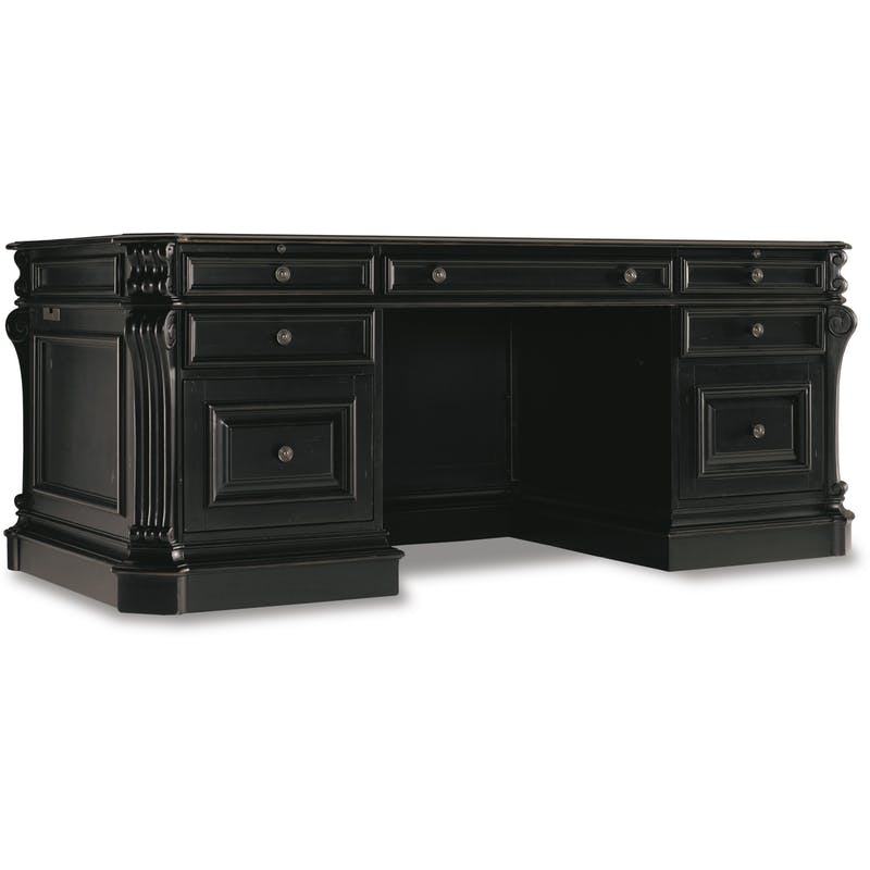 Hooker 76 inch Executive Desk with Leather Panels