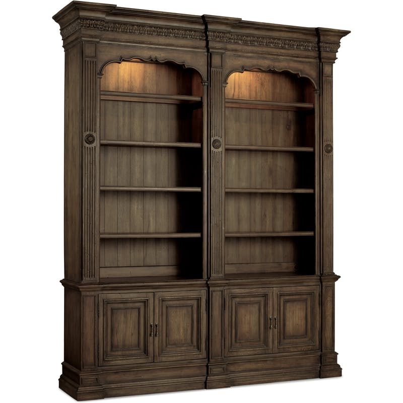 Hooker Double Bookcase without ladder and rail