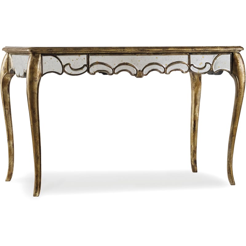 Hooker 48 and one fourth inch Mirrored Writing Desk