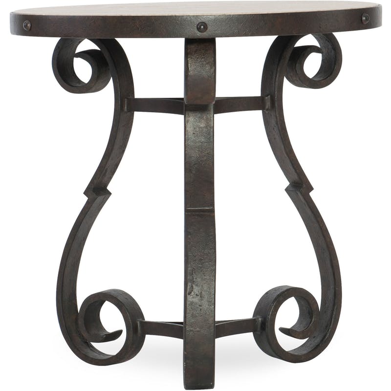 Hooker Luckenbach Metal and Stone End Table
