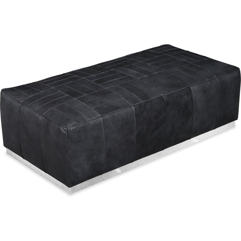 Hooker Leather Cocktail Ottoman