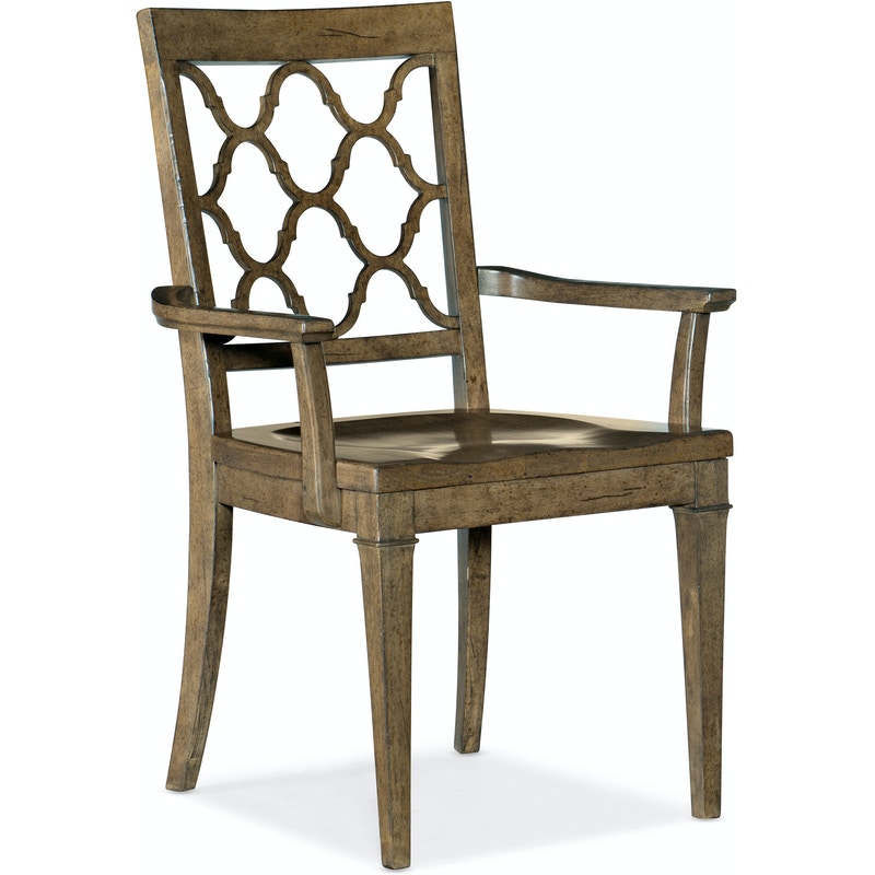 Hooker Wood Seat Arm Chair