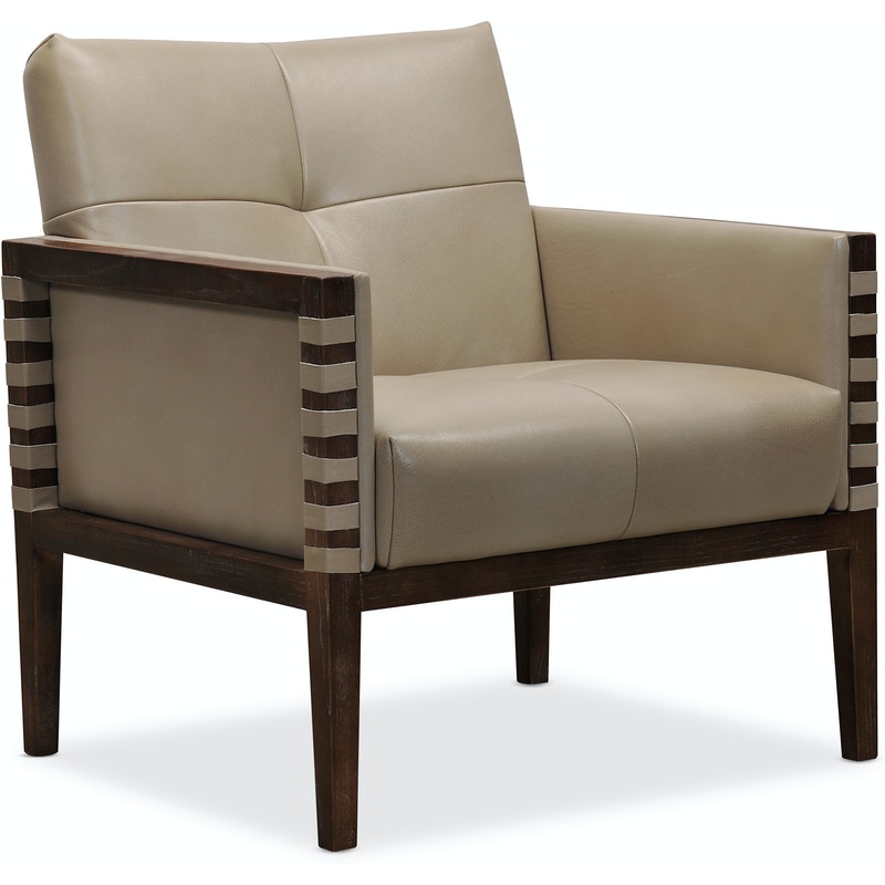 Hooker Carverdale Leather Club Chair with Wood Frame