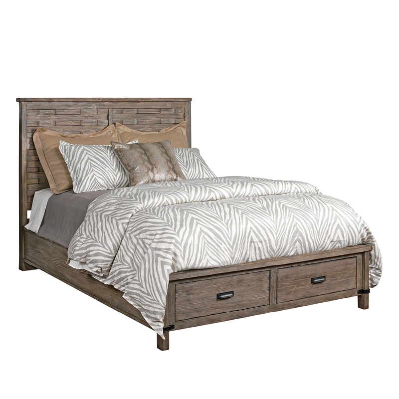 Kincaid Queen Panel Bed with Storage Footboard