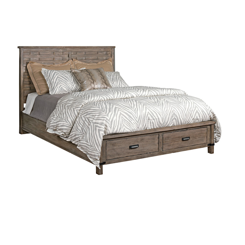 Kincaid King Panel Bed with Storage Footboard