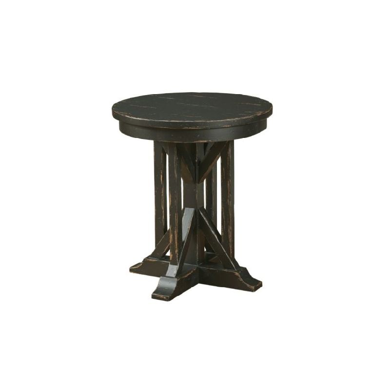 Kincaid 22 inch James Round End Table Anvil Finish